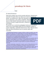 Teoria Del Aprendizaje de Maria Montessori