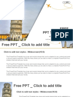 Leaning Tower of Pisa Travel PowerPoint Templates Widescreen