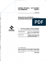 Norma Tecnica Colombiana - ISO 20000 