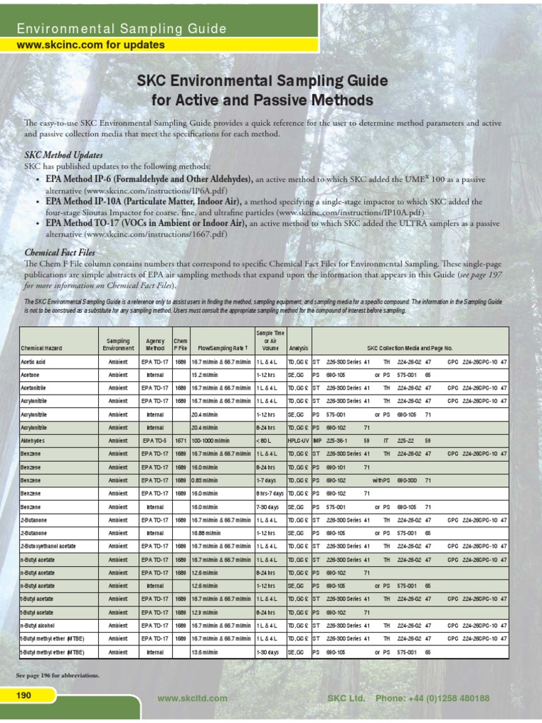 SKC Environmental Sampling Guide For Active and Passive Methods PDF