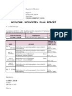 Individual Workweek Plan Report (July 13 - July 17) : Cuayan Elementary School