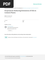 Proposal For Reducing Emissions of Sox in Cement Plants: December 2014