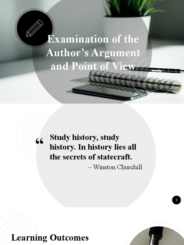 Examination of The Author's Argument and Point of View | PDF | Argument ...