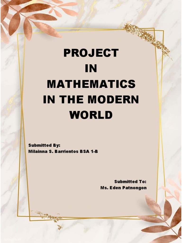 Project Proposal: Modern Mathematics | PDF