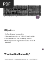 Ethics in School Leadership