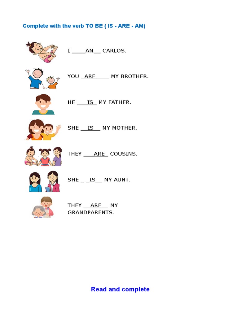 Practica Verb To Be | PDF