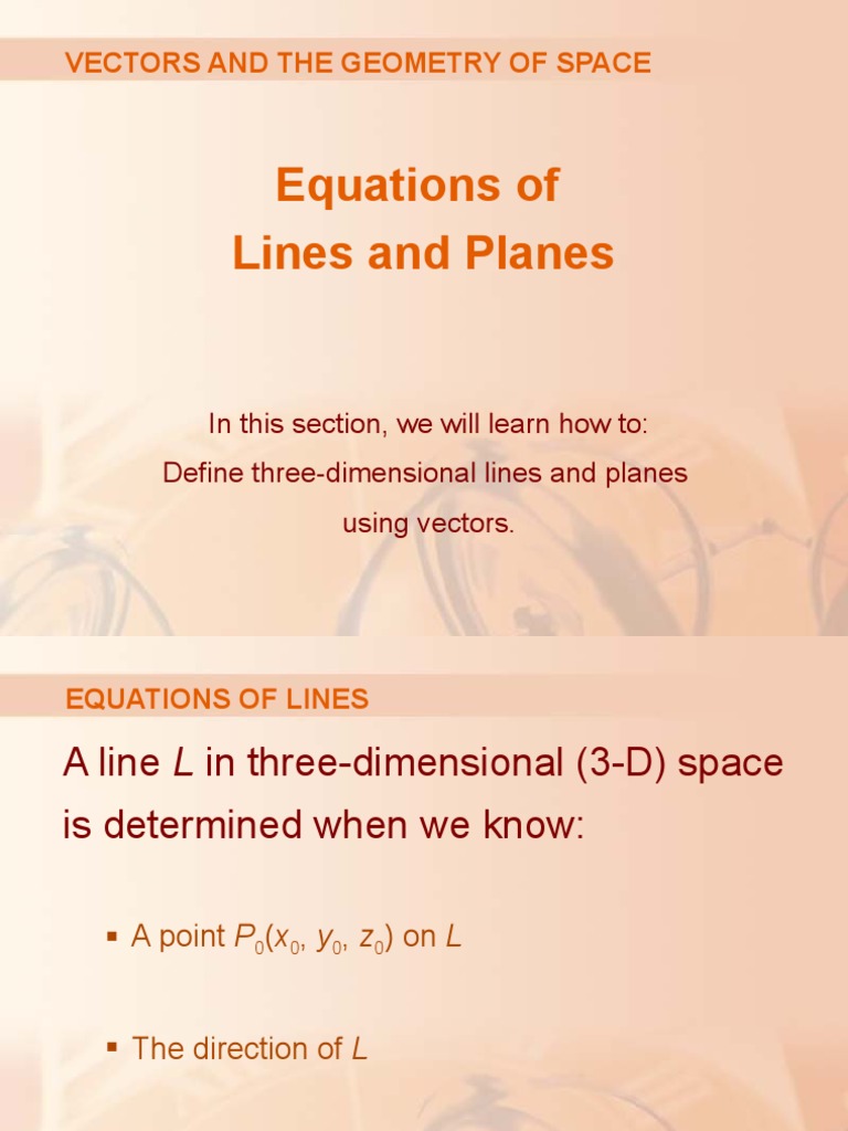 Summary Of Equations Of Lines And Planes In Space – KSYRF