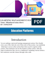 Learning Management System: Name: Ifthakharul Alam Shuvo ID: 1530421045