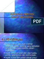 BAB 4 - HUBUNGAN INDIVIDU DALAM ORGANISASI