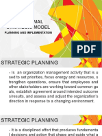 The Formal Strategic Model: Planning and Implementation