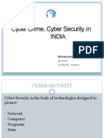 Cyber Crime, Cyber Security in India: Mohammed Amjadh A S