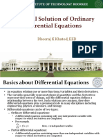 Numerical Solution of Ordinary Differential Equations: Dheeraj K Khatod, EED