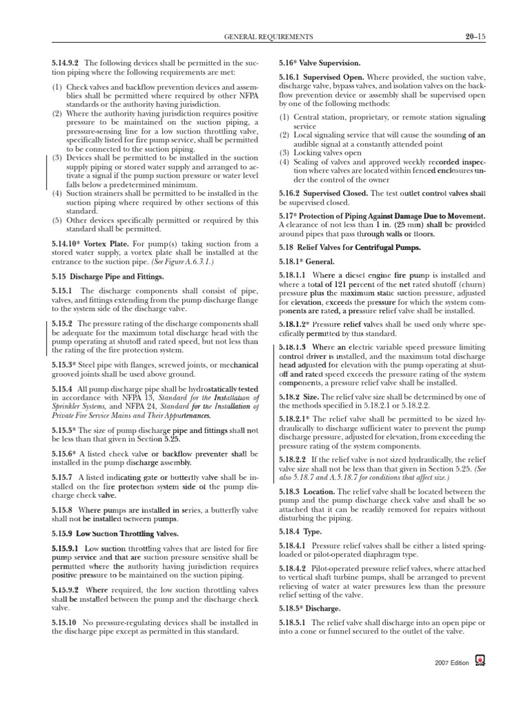 Installation Fire Pumps-9 | PDF | Pump | Valve