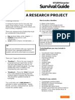 Planning A Research Project: Survivalguide