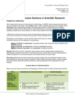 Results and Discussion Sections in Scientific Research Reports (Imrad)