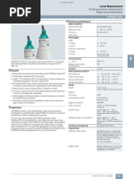 Technical Specifications: Continuous Level Measurement Radar Level Transmitters