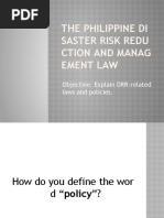 The Philippine Disaster Risk Reduction and Management Law