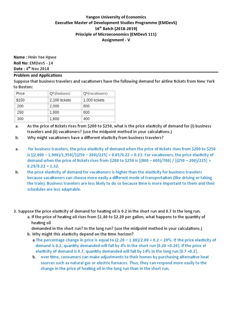 Chapter 5 Pdf Price Elasticity Of Demand Demand