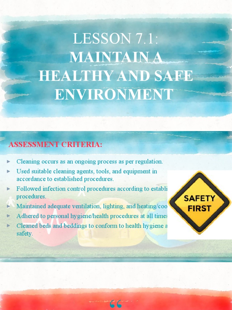 Maintaining a Safe and Healthy Environment | PDF | Transmission ...