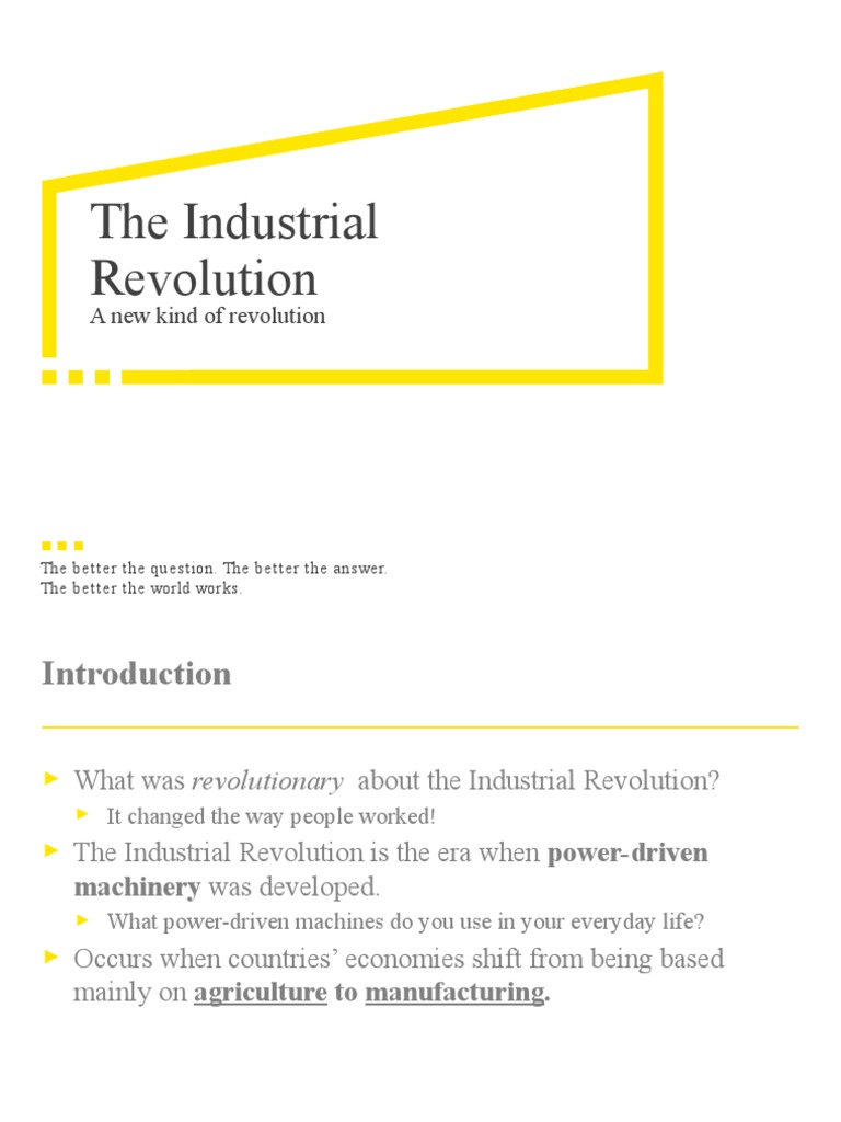 The Industrial Revolution: A New Kind of Revolution | PDF | Economies ...