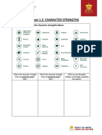 Worksheet 1.2: CHARACTER STRENGTHS