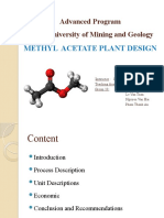Advanced Program Hanoi University of Mining and Geology: Methyl Acetate Plant Design