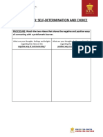 Worksheet 1.3: Self-Determination and Choice