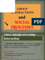 Group Interactions: Social Processes