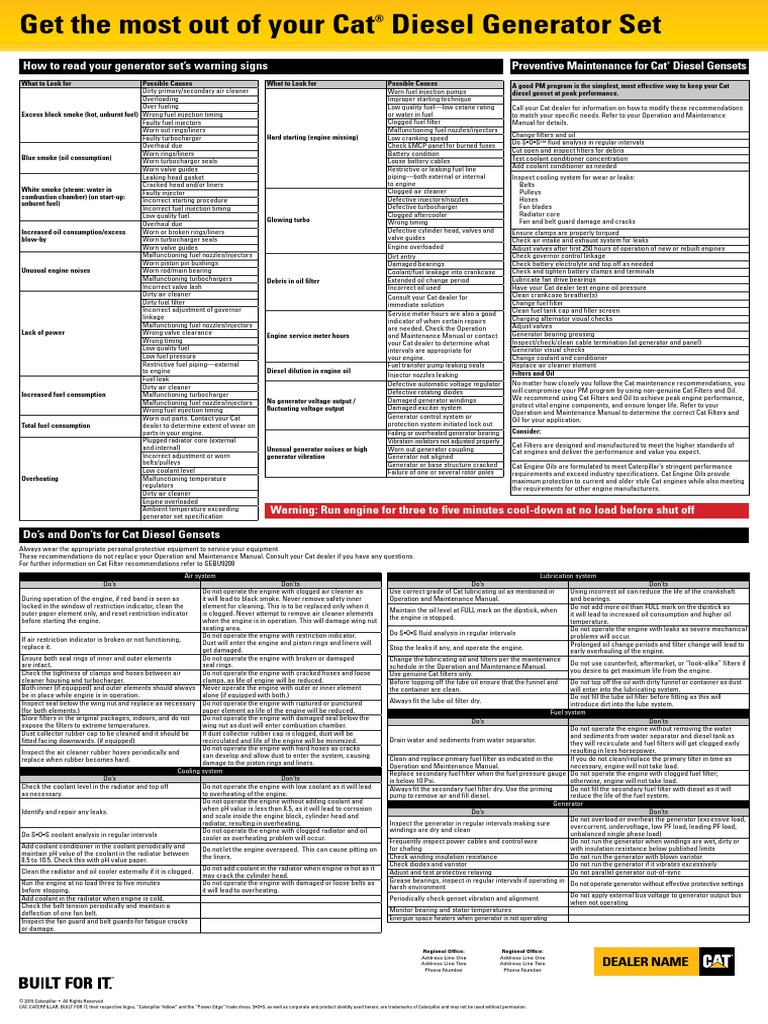 Generator Troubleshooting Guide PDF | PDF | Fuel Injection | Diesel Engine