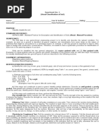 Experiment No.: 1 (Visual Classification of Soil) : by Weight