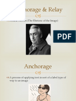 Anchorage & Relay: Roland Barthes (The Rhetoric of The Image)