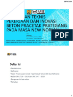 Bimbingan Teknis Pekerjaan Dan Inovasi Beton Pracetak Prategang Pada Masa New Normal