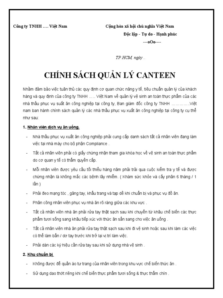 Canteen Policy PDF