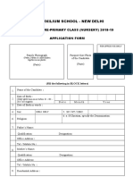 H.C. Auxilium School - New Delhi: Admission Pre-Primary Class (Nursery) 2018-19 Application Form