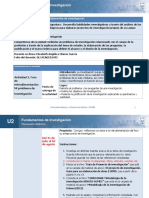 U2. Act 3. Foro de Retroalimentación. Mi Problema de Investigación