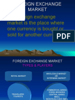 The Foreign Exchange Market Is The Place Where One Currency Is Bought or Sold For Another Currency