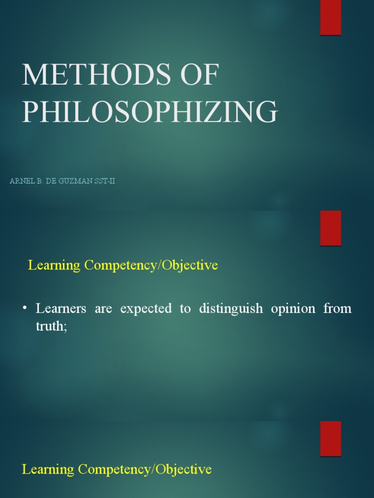 METHODS OF PHILOSOPHIZING (PPT1112Ic2.1) PDF Argument Science