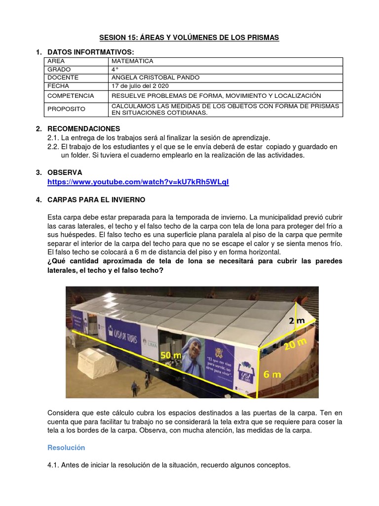 Mat 15 Areas Y Volumenes De Los Prismas Triangulo Euclides