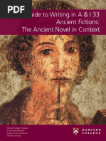 A Guide To Writing About Ancient Fictions