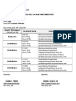 Individual Daily Log and Accomplishment Report: Enclosure No. 3 To Deped Order No. 011, S. 2020