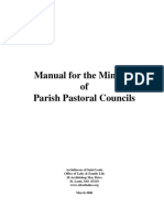 Manual For The Ministry of Parish Pastoral Councils