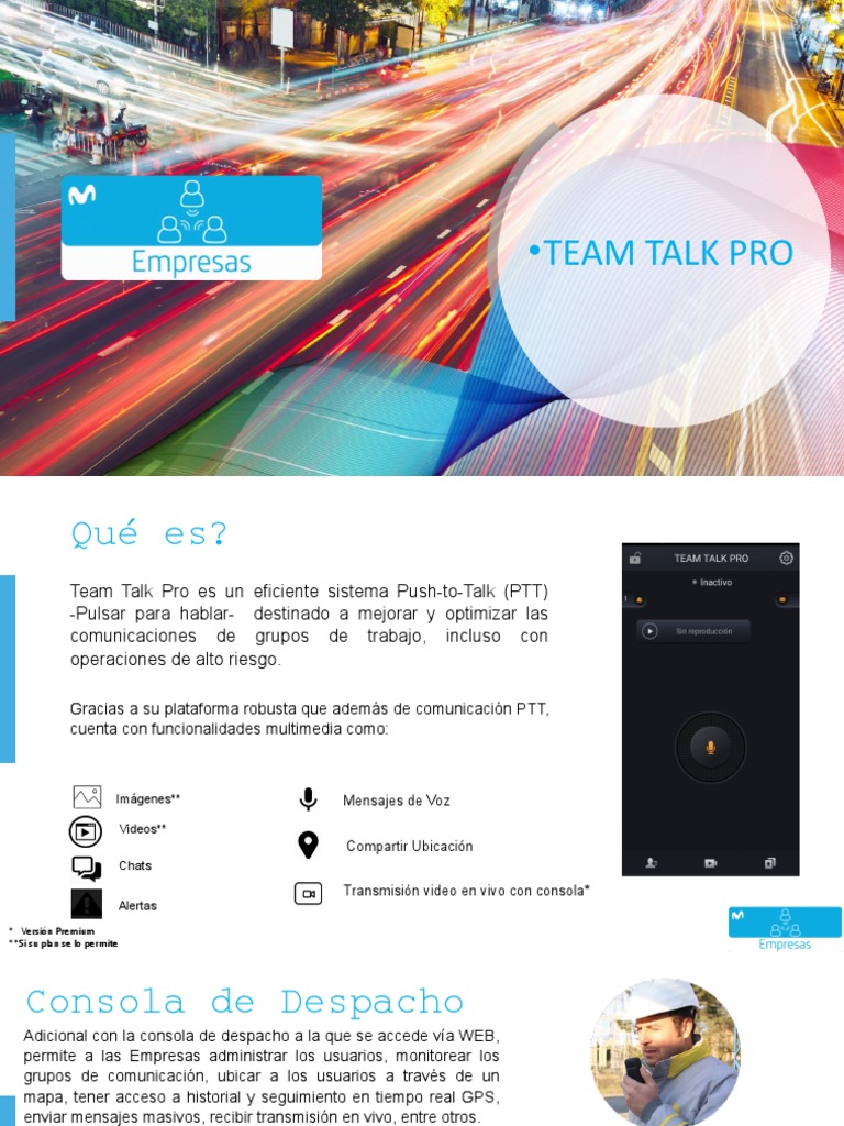 Team Talk Pro: Comunicación PTT Eficiente | PDF | 3 G | Redes de ...
