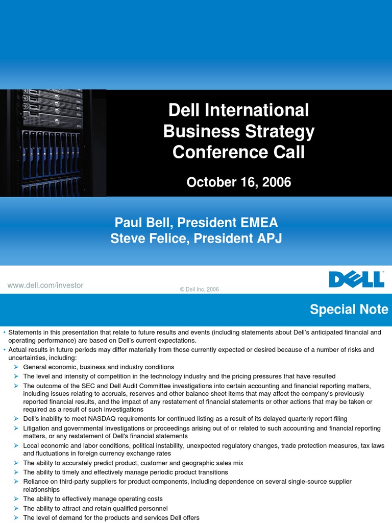 dell Dell Financial Statement