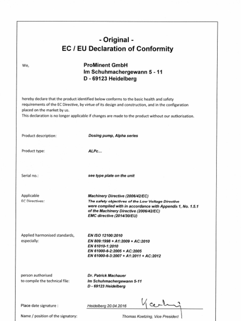 EC Declaration of Conformity Alpha ALPc 04 16 EN PDF