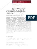 Redefining Corporate Social Responsibility in An Era of Globalization and Regulatory Hardening