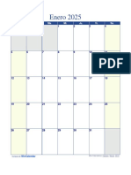 Calendario Enero 2025 PDF