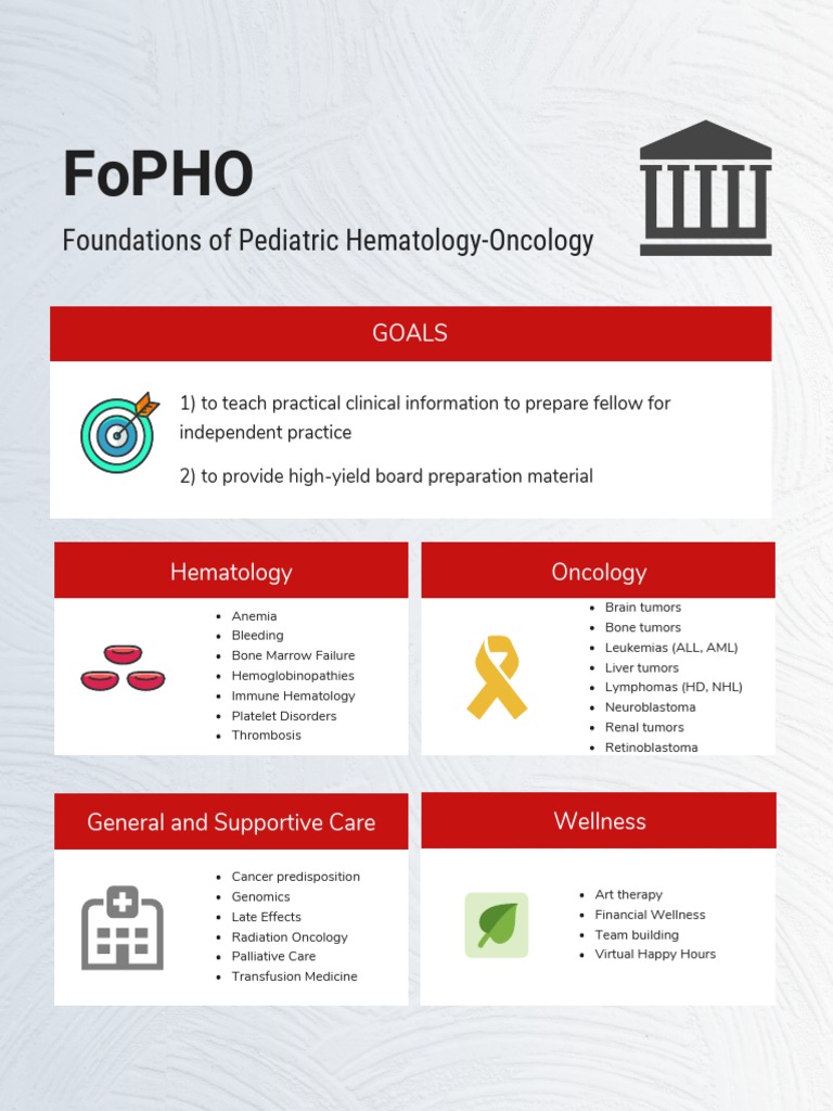 Foundations of Pediatric Hematology-Oncology | PDF
