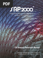 SAP2000. Manual de Referencia de Análisis CSI. INGLÉS