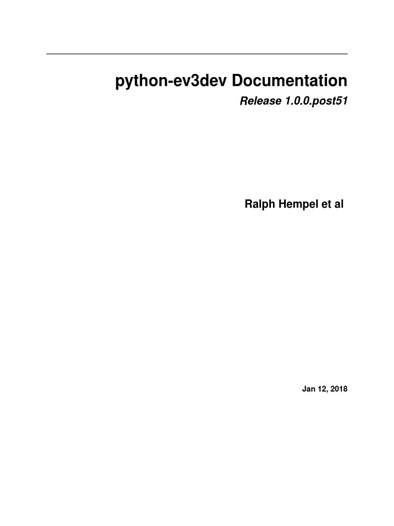 Python Ev3dev PDF | PDF | Integer (Computer Science) | Parameter ...
