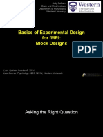 Basics of Experimental Design For fMRI: Block Designs